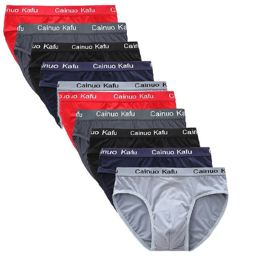 10Pcs/Lot Fashion Men's Panties Underwear Men Size Briefsr Bikini Pant Men Comfortable Sexy Slip Underpants Hot L-5XL