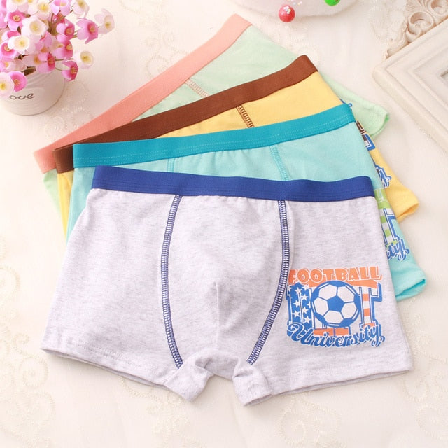 3 Piece Kids Boys Underwear Cartoon Children's Shorts Panties For Baby Boy Toddler Boxers Stripes Teenagers Cotton Underpants