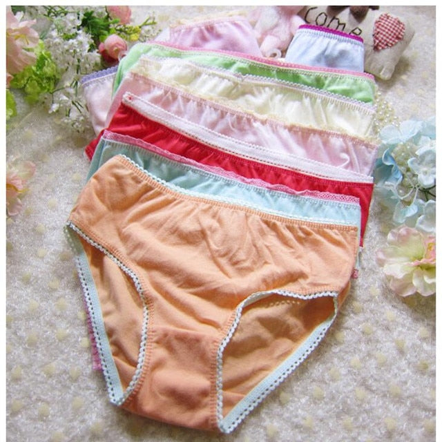 6pcs Kid Brief Underwear Girls Florals Cute Cartoon Princess Painting Underpants Size 100-150 Children Cotton Soft Thin Briefs