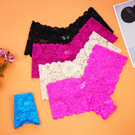 Sexy Women's Lace Panties Seamless Boxer Shorts Low Waist Female Sport Panty Hollow Underwear Lingerie for Women