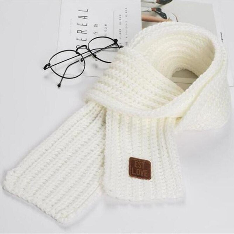 Baby Scarf Ear Warmer For Children Autumn Winter Scarves Woolen Knitted Girls Boy Sold Color Scarf Infant Neck Wrap