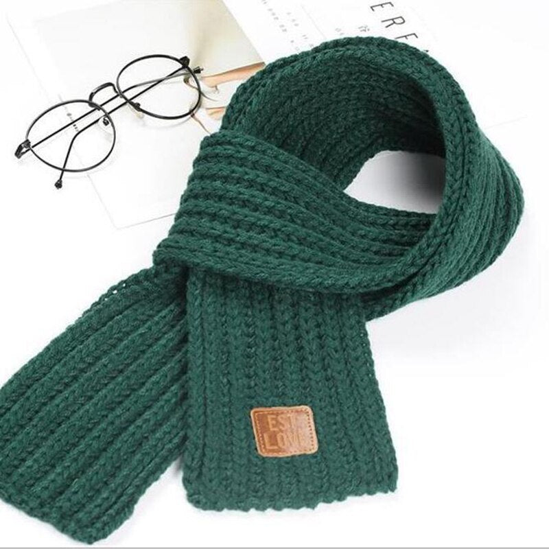 Baby Scarf Ear Warmer For Children Autumn Winter Scarves Woolen Knitted Girls Boy Sold Color Scarf Infant Neck Wrap