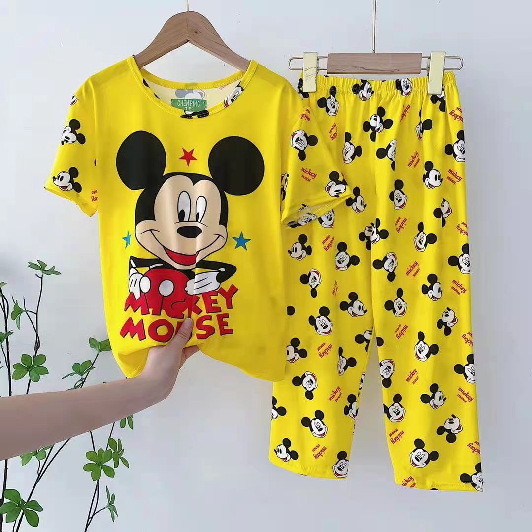 Spring And Autumn Children Pajamas Baby Clothing Cartoon T-Shirt Tops And Long Pants Sleepwear Girls Animal Pyjamas Pijamas Set