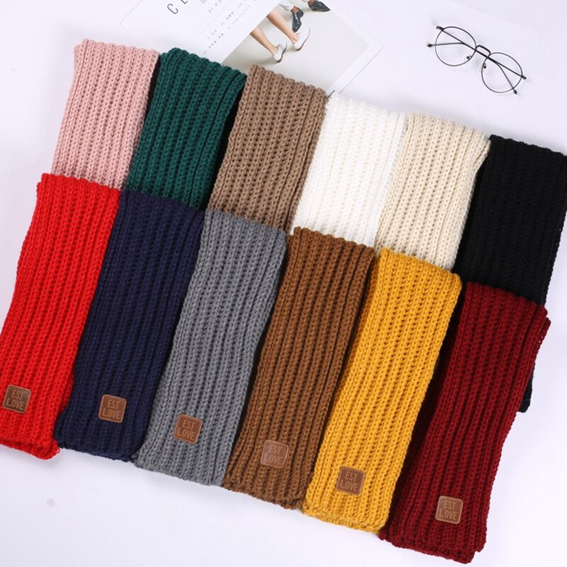 Baby Scarf Ear Warmer For Children Autumn Winter Scarves Woolen Knitted Girls Boy Sold Color Scarf Infant Neck Wrap