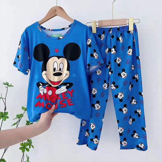 Spring And Autumn Children Pajamas Baby Clothing Cartoon T-Shirt Tops And Long Pants Sleepwear Girls Animal Pyjamas Pijamas Set