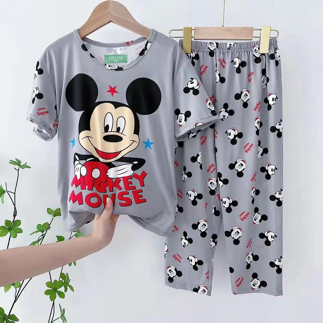 Spring And Autumn Children Pajamas Baby Clothing Cartoon T-Shirt Tops And Long Pants Sleepwear Girls Animal Pyjamas Pijamas Set