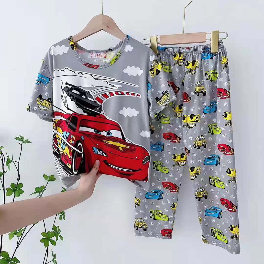 Spring And Autumn Children Pajamas Baby Clothing Cartoon T-Shirt Tops And Long Pants Sleepwear Girls Animal Pyjamas Pijamas Set