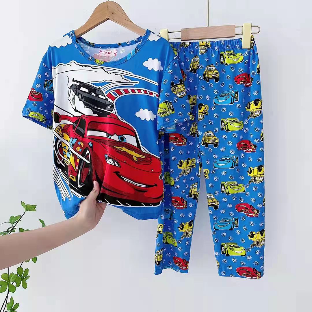 Spring And Autumn Children Pajamas Baby Clothing Cartoon T-Shirt Tops And Long Pants Sleepwear Girls Animal Pyjamas Pijamas Set