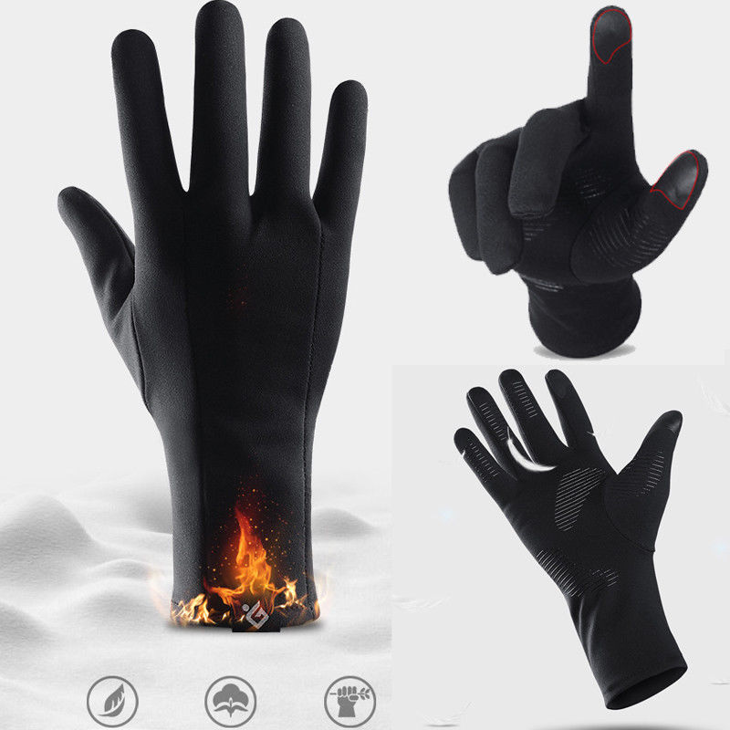 Winter Warm Waterproof Cycling Gloves Windproof Outdoor Thicken Warm Mittens Touch Screen Unisex Men Sports Bike Glove