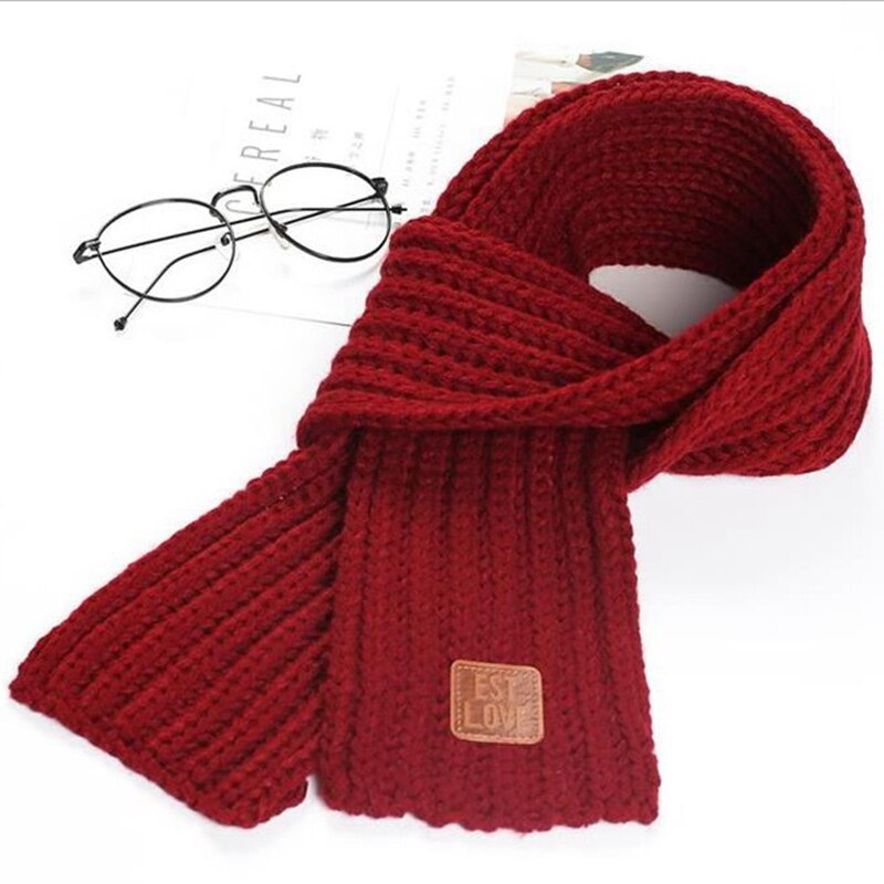 Baby Scarf Ear Warmer For Children Autumn Winter Scarves Woolen Knitted Girls Boy Sold Color Scarf Infant Neck Wrap