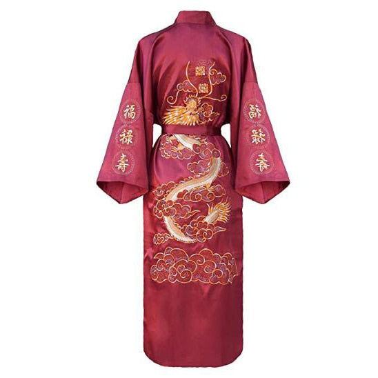 Luxury Kimono Bathrobe Gown Home Clothing Oversize 3XL men Embroidery Chinese Dragon Robe  Male Sleepwear Loose Nightwear