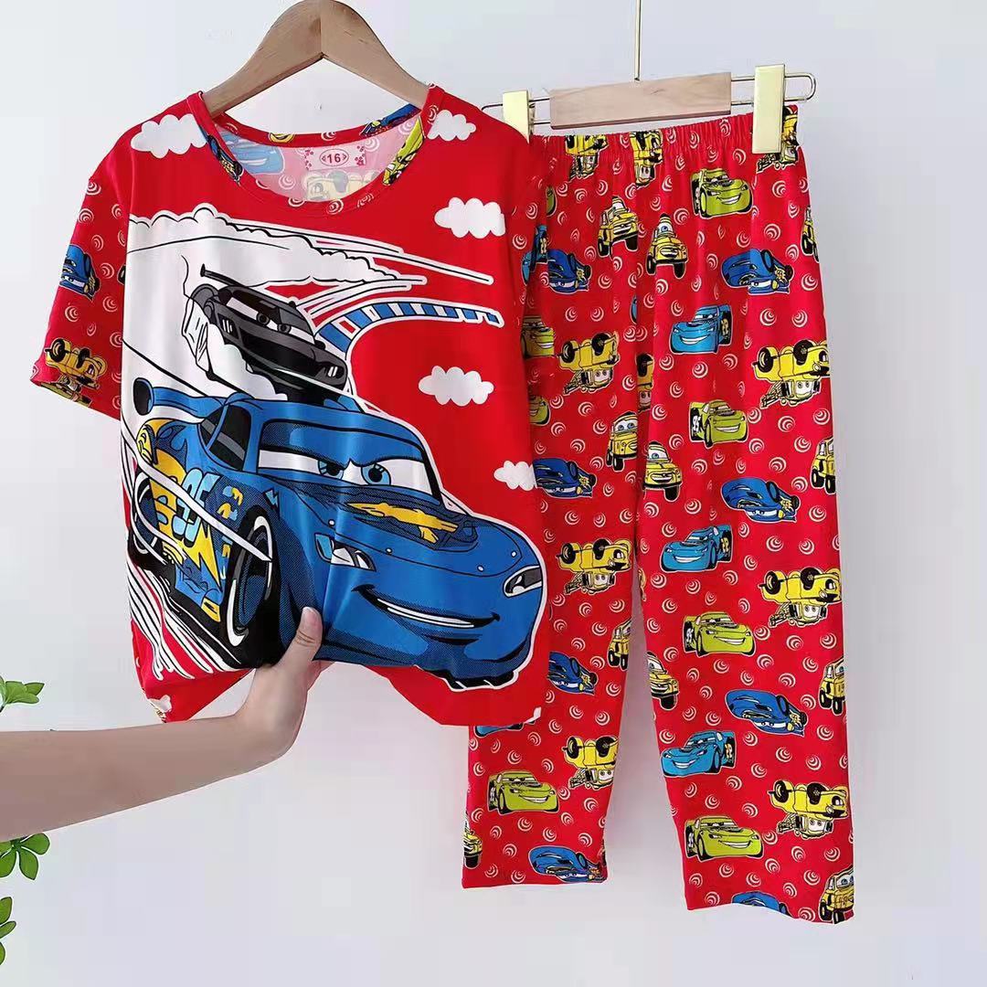 Spring And Autumn Children Pajamas Baby Clothing Cartoon T-Shirt Tops And Long Pants Sleepwear Girls Animal Pyjamas Pijamas Set