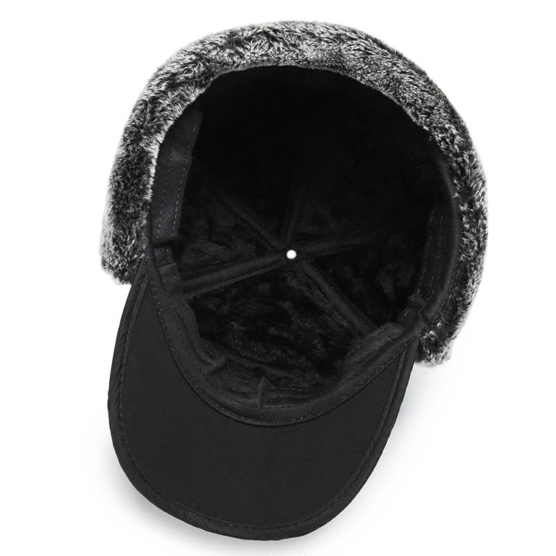 K242 Winter Hat New Lei Feng Hat Men&#39;s Stylish Caps Warm Ear Protection Windproof Ear Protection Pilot Hat Baseball Cap