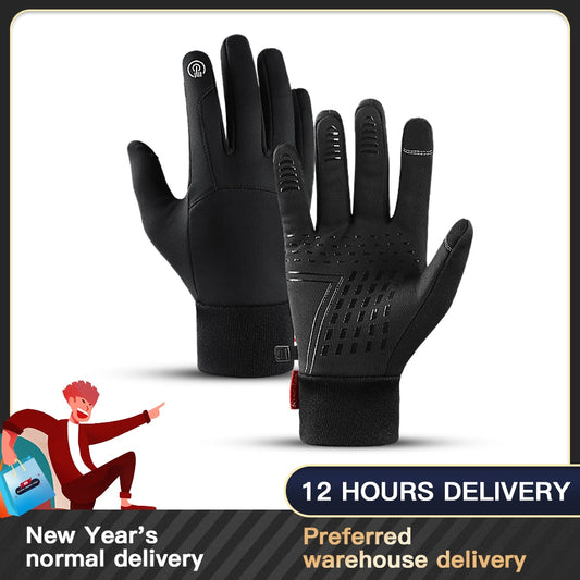 Winter Gloves Men Cycling Bike Women Thermal Fleece Cold Wind Waterproof Touch Screen Bicycle Warm Outdoor Running Skiing Mitten