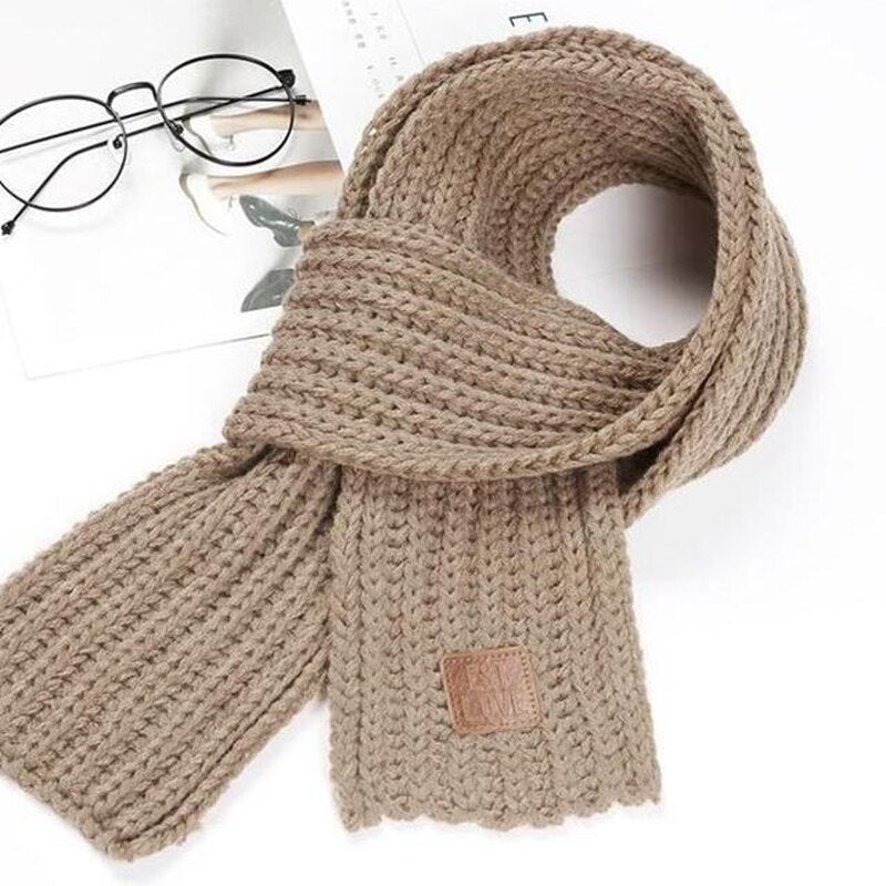 Baby Scarf Ear Warmer For Children Autumn Winter Scarves Woolen Knitted Girls Boy Sold Color Scarf Infant Neck Wrap