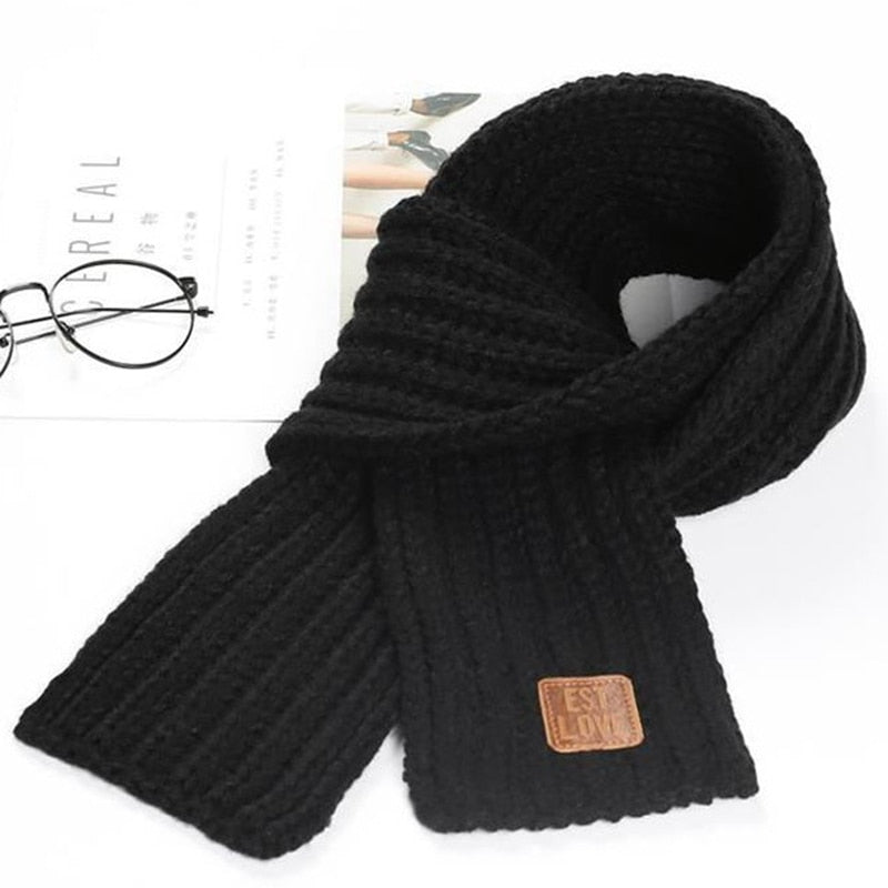 Baby Scarf Ear Warmer For Children Autumn Winter Scarves Woolen Knitted Girls Boy Sold Color Scarf Infant Neck Wrap