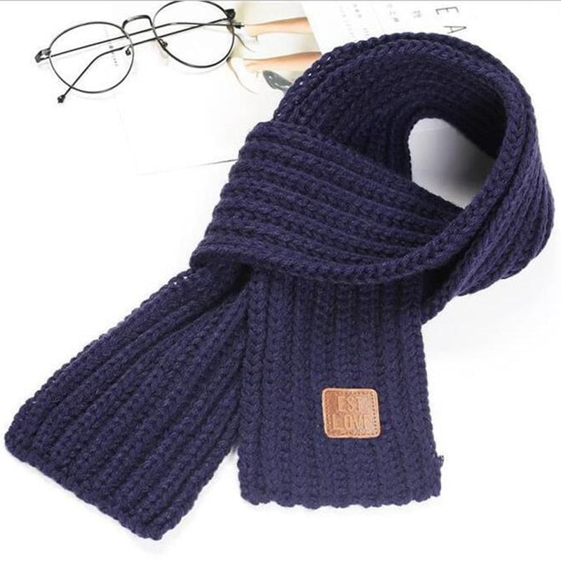 Baby Scarf Ear Warmer For Children Autumn Winter Scarves Woolen Knitted Girls Boy Sold Color Scarf Infant Neck Wrap