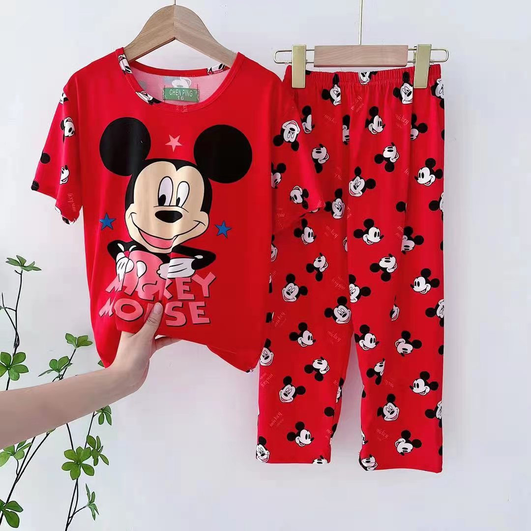 Spring And Autumn Children Pajamas Baby Clothing Cartoon T-Shirt Tops And Long Pants Sleepwear Girls Animal Pyjamas Pijamas Set