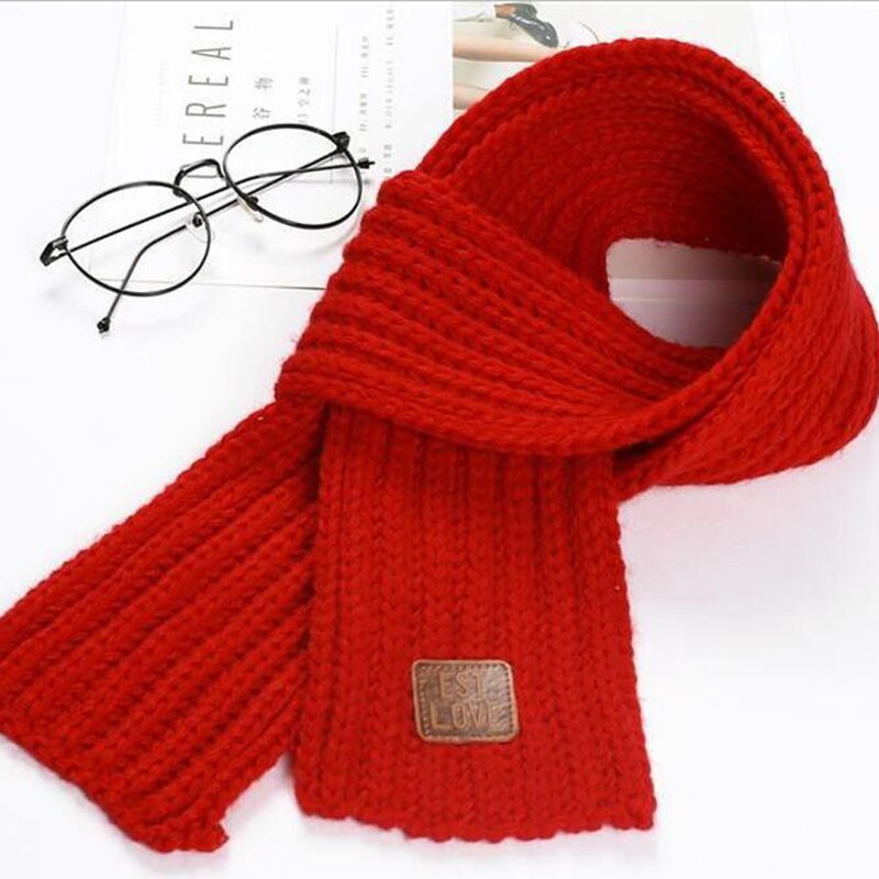 Baby Scarf Ear Warmer For Children Autumn Winter Scarves Woolen Knitted Girls Boy Sold Color Scarf Infant Neck Wrap