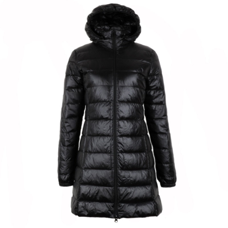 NewBang Plus 8XL 7XL Ladies Coats Long Winter Hat Detachable Down Jacket Ultra Light Down Jacket Women Hooded Female Warm Coat