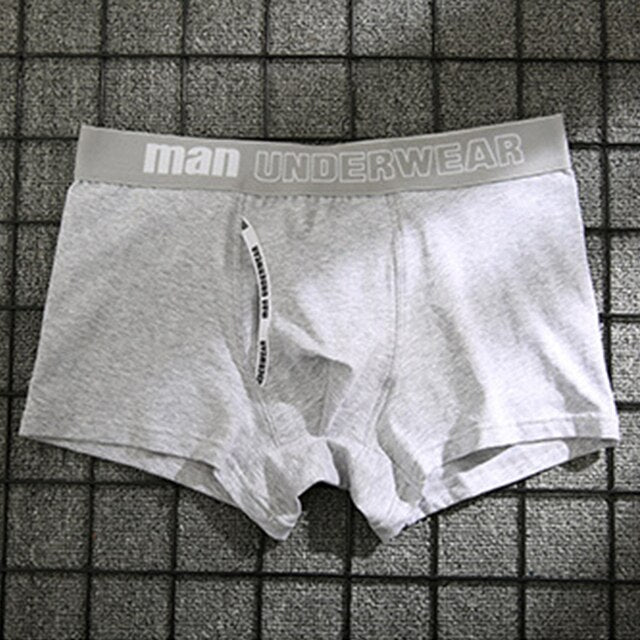 Men&#39;s Boxer Cotton Letter Boxers Solid Underpants Male Stretch Shorts Boys Underwear Breathable Lingerie Men Comfortable Boxer