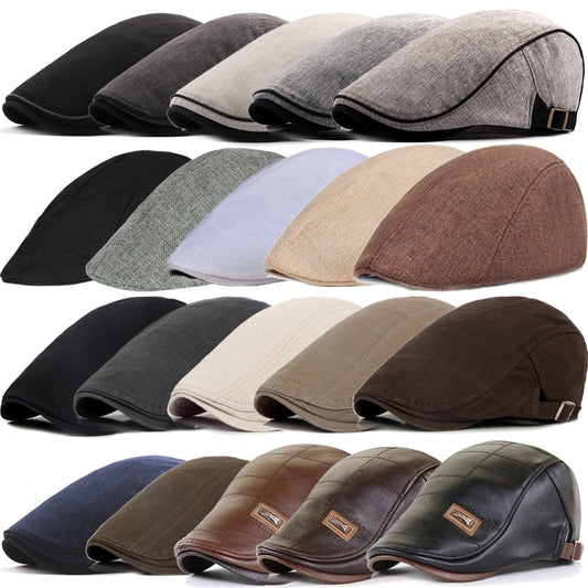 21 Types Men Berets 2021 Spring Autumn Winter Windproof Street Newsboy Beret Hat Retro England Hat Men Hats Peaked Painter Caps