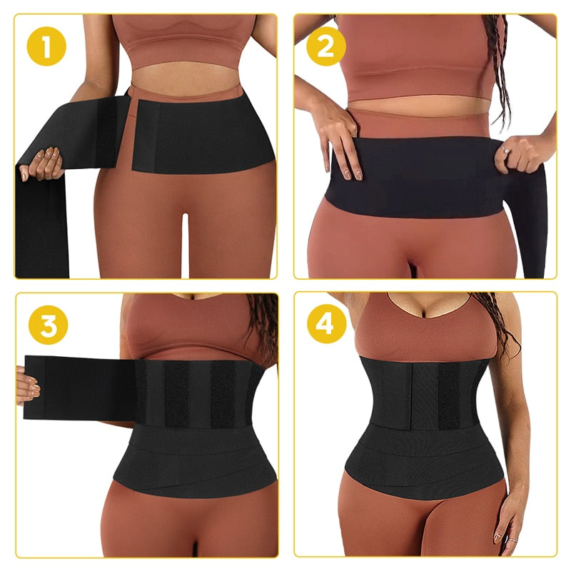 Waist Trainer Snatch Me Up Bandage Wrap Shapewear Women Men Slimming Tummy Control Shaper Belt Body Shaper Stretch Bands Corset