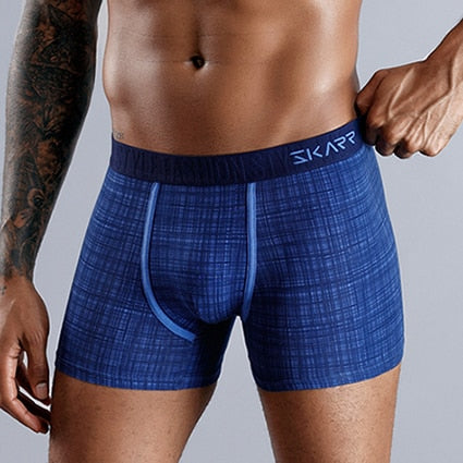 SKARR Man Underwear Men Boxer Shorts Mens Underware Boxershorts Cotton Underpants Sexy Gay Modal Plus Panties Seamless