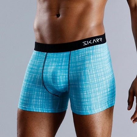 SKARR Man Underwear Men Boxer Shorts Mens Underware Boxershorts Cotton Underpants Sexy Gay Modal Plus Panties Seamless