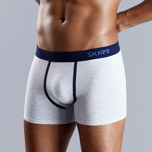 SKARR Man Underwear Men Boxer Shorts Mens Underware Boxershorts Cotton Underpants Sexy Gay Modal Plus Panties Seamless