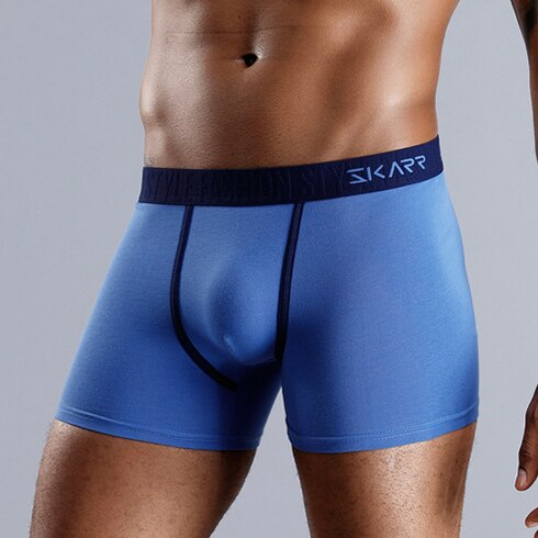 SKARR Man Underwear Men Boxer Shorts Mens Underware Boxershorts Cotton Underpants Sexy Gay Modal Plus Panties Seamless