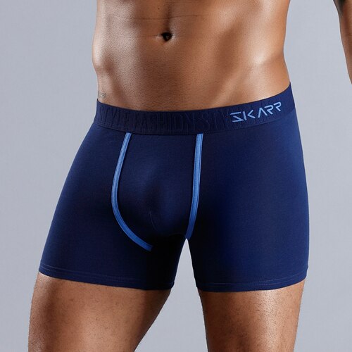 SKARR Man Underwear Men Boxer Shorts Mens Underware Boxershorts Cotton Underpants Sexy Gay Modal Plus Panties Seamless