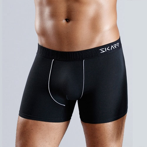 SKARR Man Underwear Men Boxer Shorts Mens Underware Boxershorts Cotton Underpants Sexy Gay Modal Plus Panties Seamless