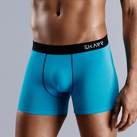 SKARR Man Underwear Men Boxer Shorts Mens Underware Boxershorts Cotton Underpants Sexy Gay Modal Plus Panties Seamless