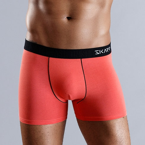 SKARR Man Underwear Men Boxer Shorts Mens Underware Boxershorts Cotton Underpants Sexy Gay Modal Plus Panties Seamless