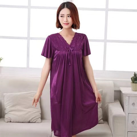 PAJ Plus Size 5XL Satin Pajamas Set Women&#39;s Pajamas with Shorts Homewear for Middle Age Women Cheap Nightwear Nighty for Ladies