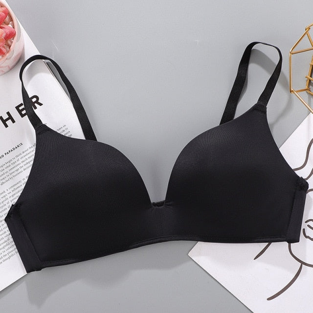 Women Seamless Bra Sexy No Wire Push Up Underwear Girls Students Breathable Thin 12 Colors Bras