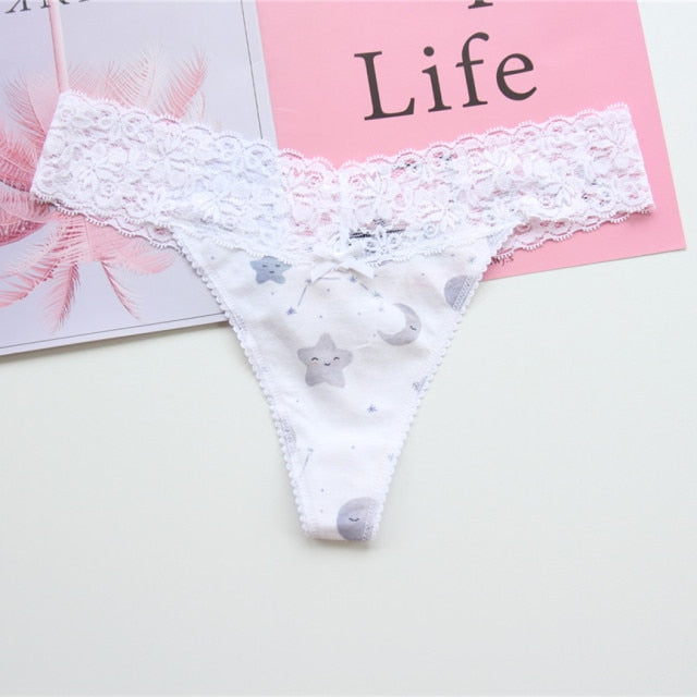 Voplidia Women&#39;s Panties Underwear Plus Size Sexy Lace Lingerie Thongs G String Big Ass Tanga T-back Seamless Female PM052