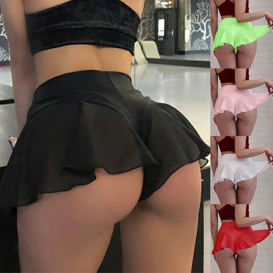 Women&#39;s Underwear Women Transparent Sports Dress Sexy Tennis Skirt Ruffle Lingerie Sexy Underwear Mini Dress Panties For Ladies