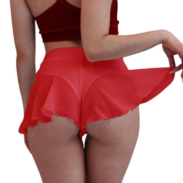 Women&#39;s Underwear Women Transparent Sports Dress Sexy Tennis Skirt Ruffle Lingerie Sexy Underwear Mini Dress Panties For Ladies