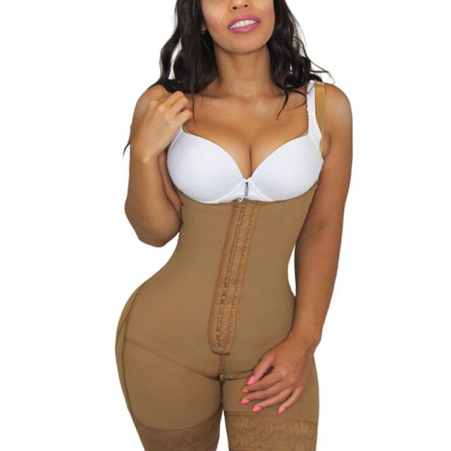 Women&#39;s Shapewear Post Surgical Compression Garment Tummy Control Underwear Set Slimming Fajas Lace Body Shaper Weight Loss