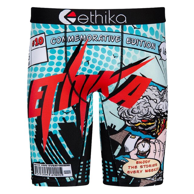 zhcth 3pcs Ethika Boxer Briefs Sharp Shooter Underpants Breathable Spandex Cartoon Boxers For Mens 2345678pack Underwear