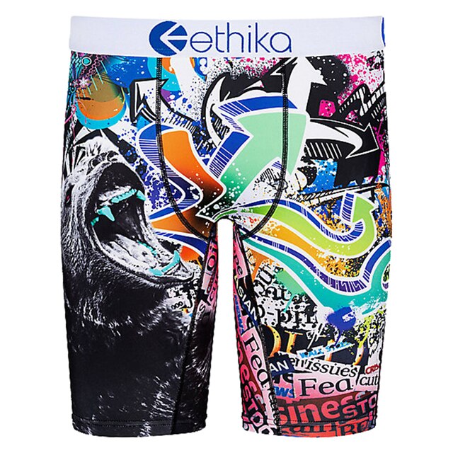 zhcth 3pcs Ethika Boxer Briefs Sharp Shooter Underpants Breathable Spandex Cartoon Boxers For Mens 2345678pack Underwear