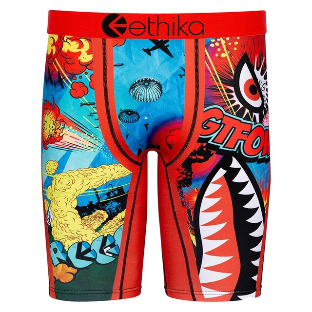 zhcth 3pcs Ethika Boxer Briefs Sharp Shooter Underpants Breathable Spandex Cartoon Boxers For Mens 2345678pack Underwear